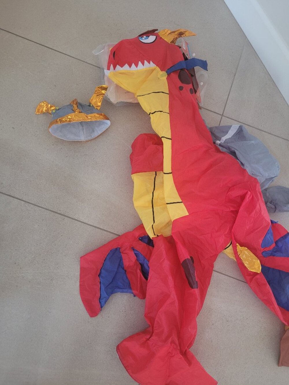 Puff Me Up Inflatable Dragon Costume Kid - Ride a Fire Dragon